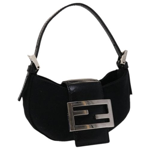 Pre-owned Fendi Cloth Handbag In Black
