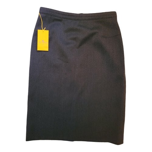 Pre-owned Etro Wool Mid-length Skirt In Grey