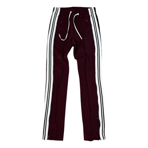 Pre-owned Dondup Trousers In Burgundy