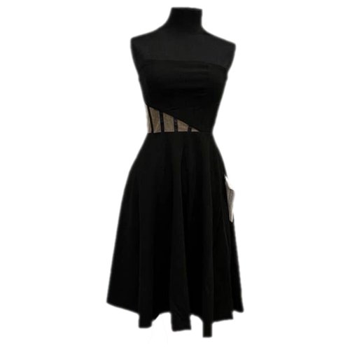 Pre-owned Dress The Population Maxi Dress In Black