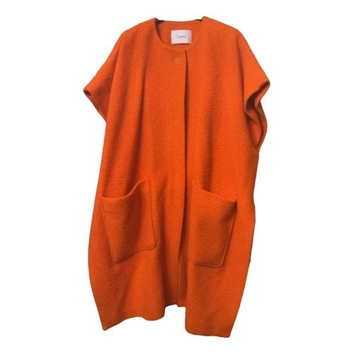 Pre-owned Jucca Wool Coat In Orange