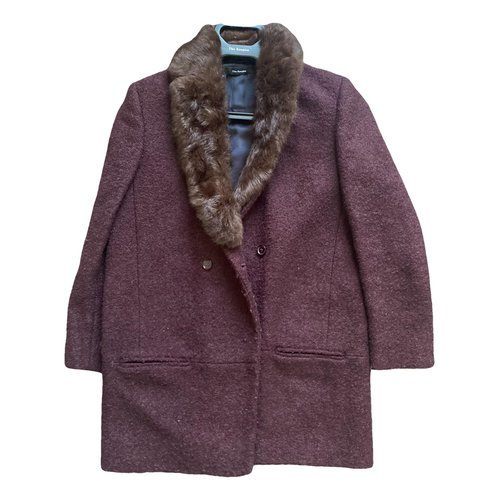 Pre-owned The Kooples Fall Winter 2019 Wool Coat In Burgundy