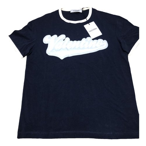 Pre-owned Valentino Vlogo T-shirt In Blue