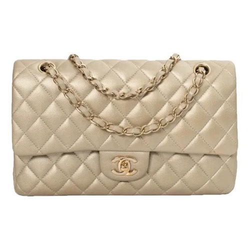 Pre-owned Chanel Timeless/classique Leather Handbag In Gold