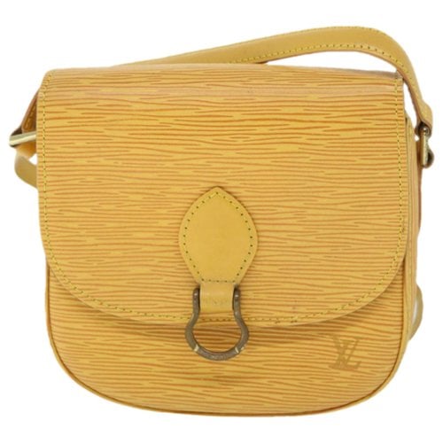 Pre-owned Louis Vuitton Saint Cloud Leather Handbag In Yellow