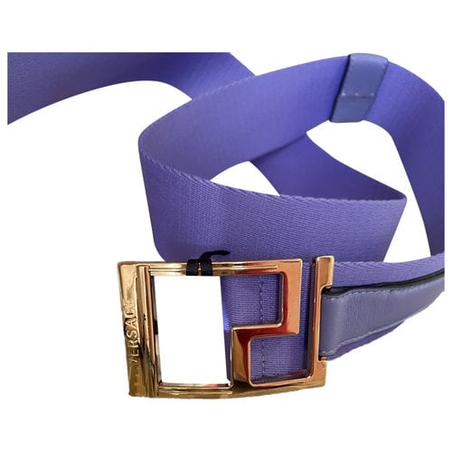 Pre-owned Versace Belt In Purple