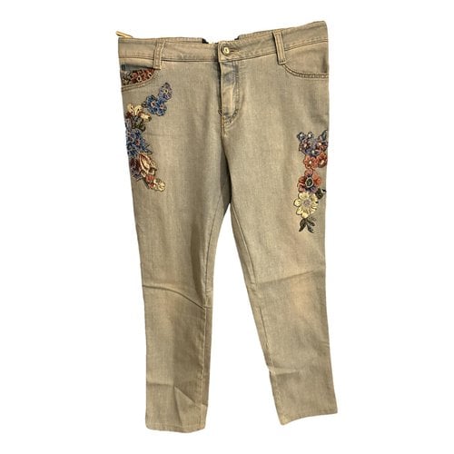Pre-owned Ermanno Scervino Slim Jeans In Multicolour