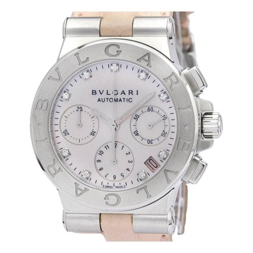 Pre-owned Bvlgari Diagono Watch In Pink