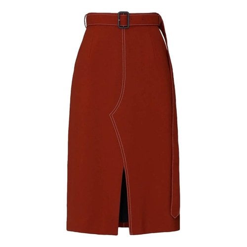 Pre-owned Marni Wool Mid-length Skirt In Orange