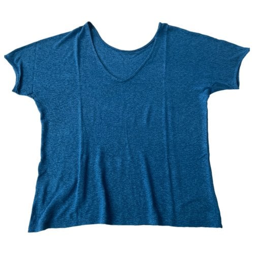 Pre-owned Nice Things Linen T-shirt In Blue