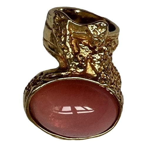 Pre-owned Saint Laurent Arty Ring In Pink