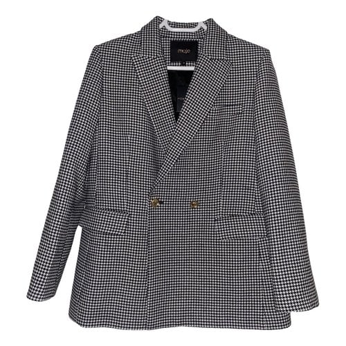 Pre-owned Maje Wool Blazer In Grey