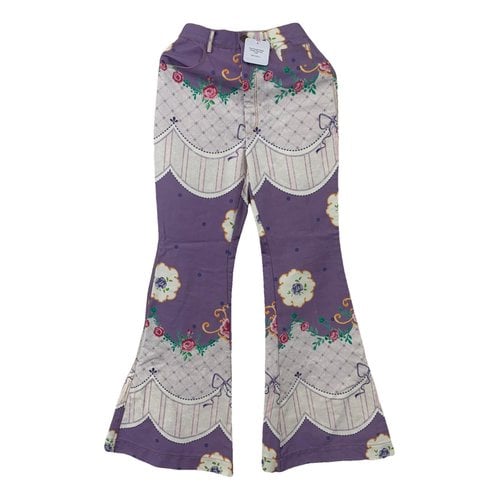 Pre-owned Fillyboo Trousers In Purple