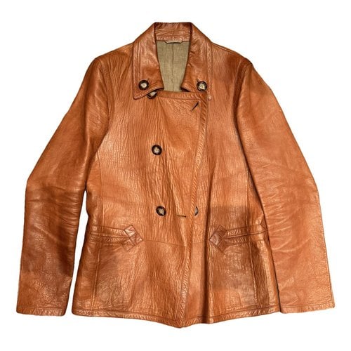 Pre-owned Bottega Veneta Leather Vest In Brown