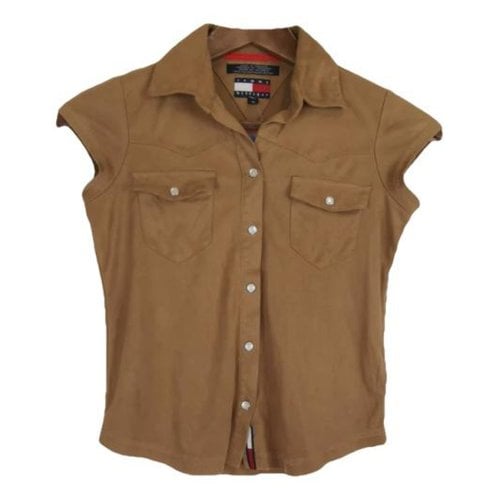 Pre-owned Tommy Hilfiger Blouse In Brown