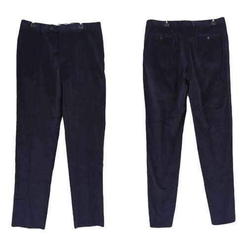 Pre-owned Canali Trousers In Navy