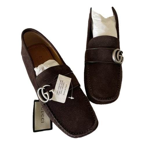 Pre-owned Gucci Flats In Brown