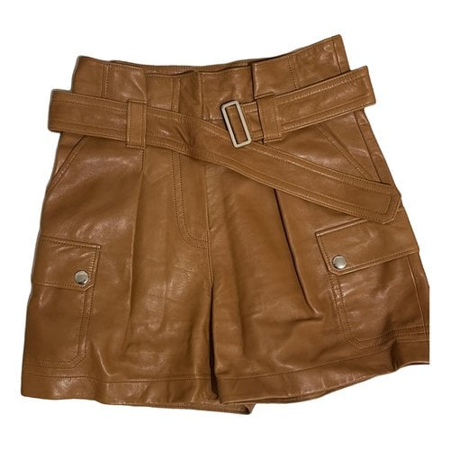 Pre-owned Coach Leather Shorts In Brown