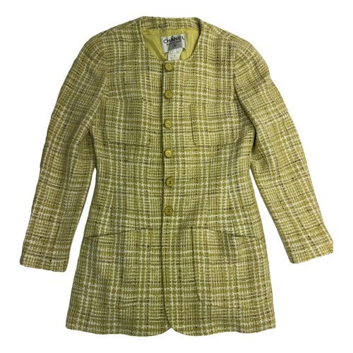 Pre-owned Chanel Wool Jacket In Green