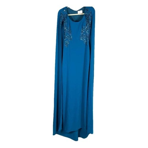 Pre-owned Marchesa Maxi Dress In Blue