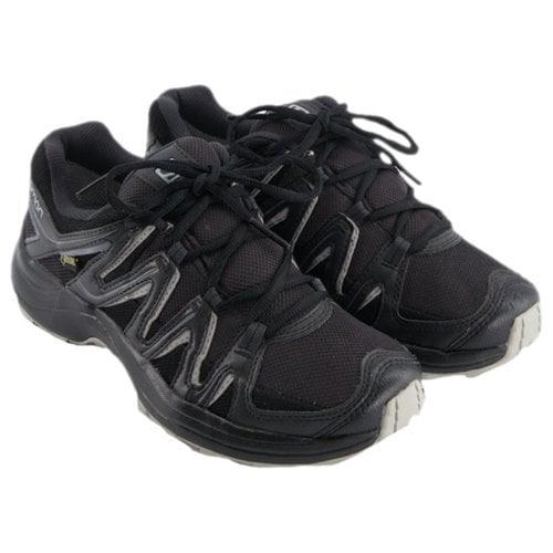 Pre-owned Salomon Cloth Trainers In Black