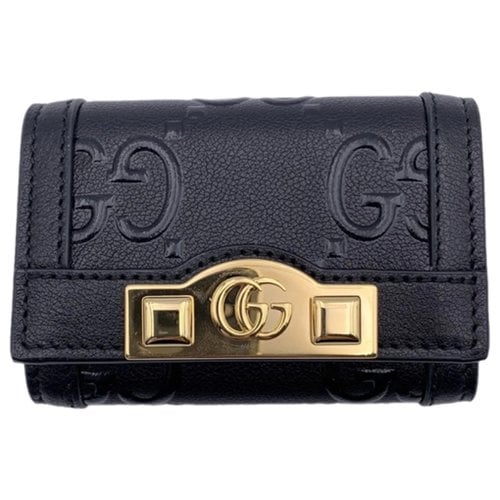 Pre-owned Gucci Leather Purse In Black