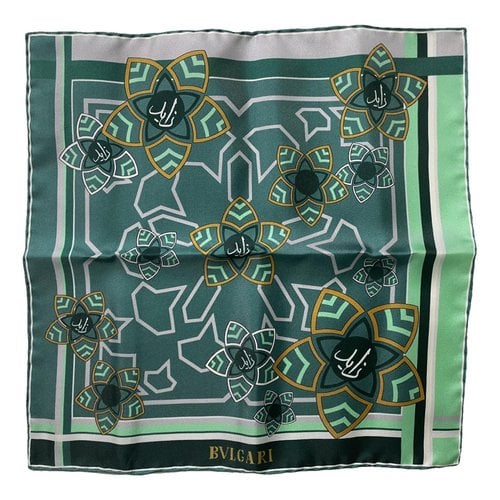 Pre-owned Bvlgari Silk Handkerchief In Green