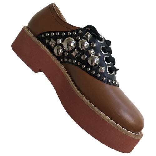 Pre-owned Miu Miu Leather Lace Ups In Other