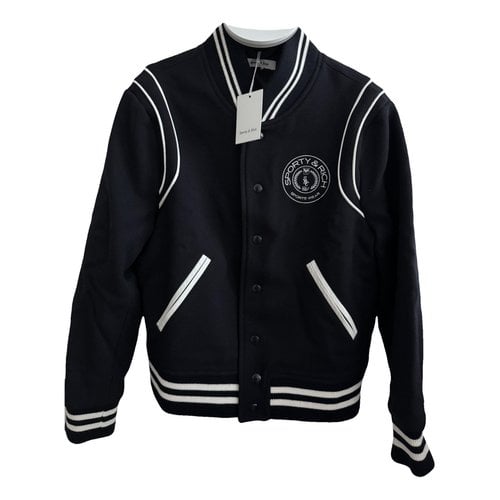 Pre-owned Sporty And Rich Wool Jacket In Navy