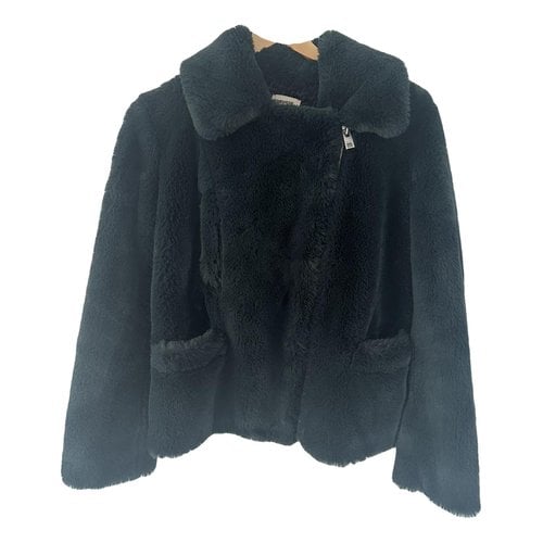 Pre-owned Zadig & Voltaire Faux Fur Coat In Green