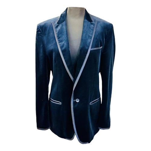 Pre-owned D&g Velvet Jacket In Blue