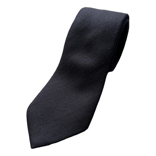 Pre-owned Emporio Armani Wool Tie In Blue