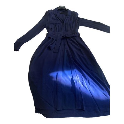 Pre-owned Atos Lombardini Maxi Dress In Blue