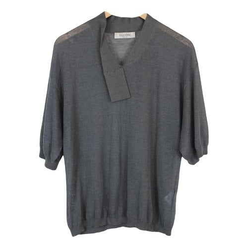 Pre-owned Valentino Linen Jumper In Grey