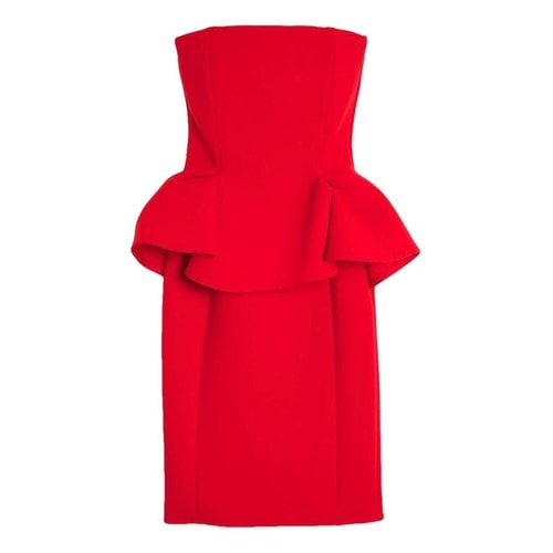 Pre-owned Lanvin Mini Dress In Red
