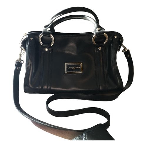 Pre-owned Lancaster Patent Leather Crossbody Bag In Black