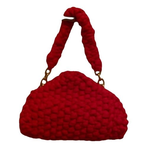 Pre-owned Bottega Veneta Cloth Handbag In Red