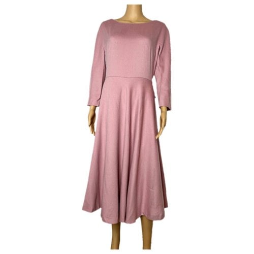 Pre-owned Max Mara Cashmere Mid-length Dress In Pink