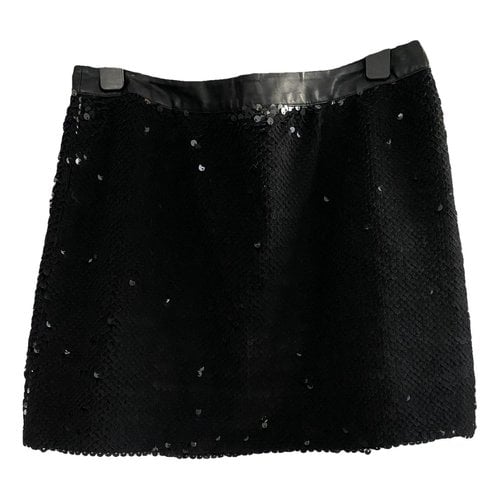Pre-owned Berenice Mini Skirt In Black