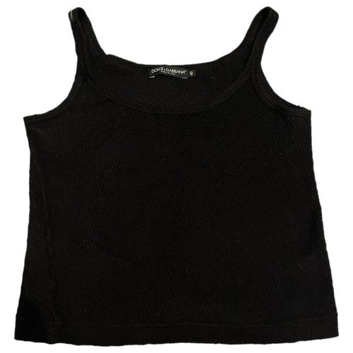 Pre-owned Dolce & Gabbana Cashmere Camisole In Black