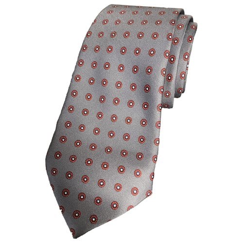 Pre-owned Paco Rabanne Silk Tie In Grey