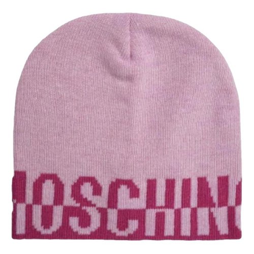 Pre-owned Moschino Wool Beanie In Pink