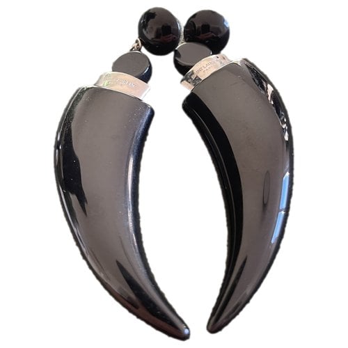 Pre-owned Saint Laurent Earrings In Black