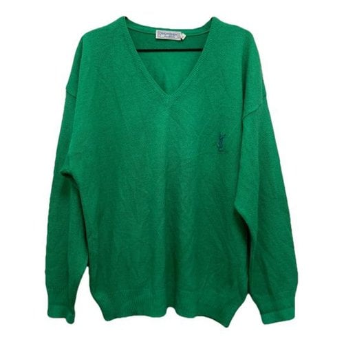 Pre-owned Saint Laurent Wool Sweatshirt In Green
