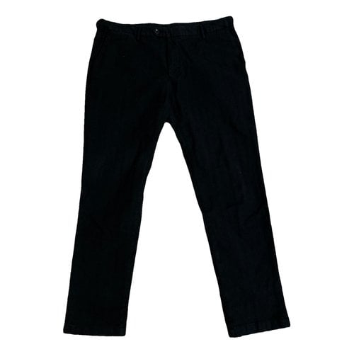 Pre-owned Massimo Dutti Trousers In Navy