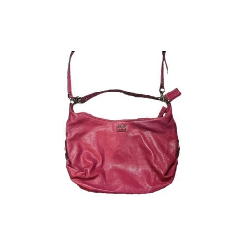 Pre-owned Coach Large Scout Hobo Leather Bag In Pink
