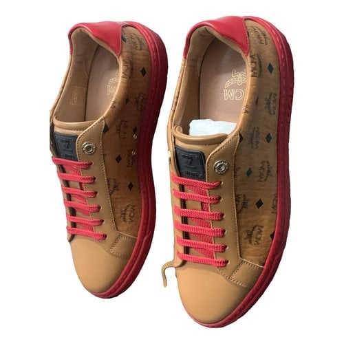Pre-owned Mcm Leather Low Trainers In Multicolour