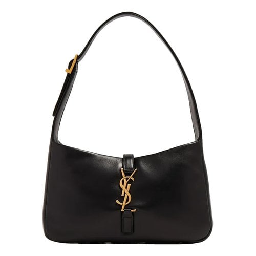 Pre-owned Saint Laurent Le 5 À 7 Leather Handbag In Black