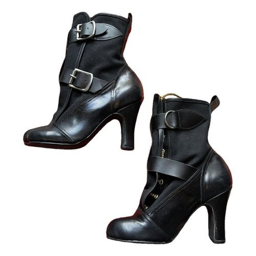Pre-owned Vivienne Westwood Leather Boots In Black