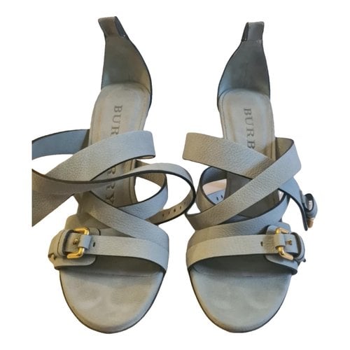 Pre-owned Burberry Leather Sandals In Blue